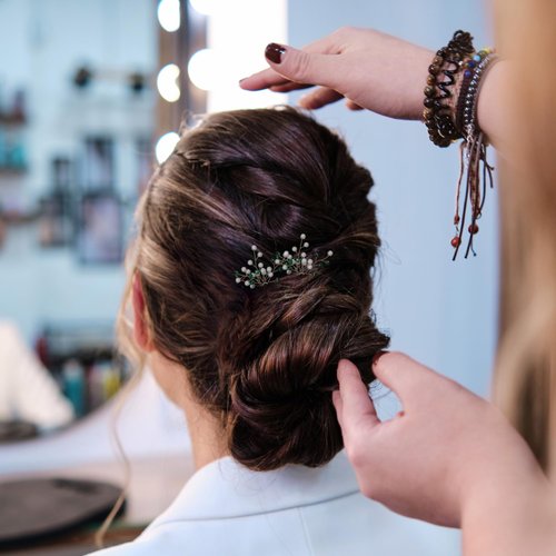 VMila Wedding Pearl Hair Pins Wedding Hair Pins Bridal Hair Accessories Pearl Flower Hair Accessories For Women Girls Wedding Hair Accessories (Green Small Pin)