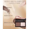 Face Contour Glitter Highlighter Powder Palette-2 in 1 Cruelty-Free Matte Bronzer Powder,Shimmer Illuminator Highlighters for a Glowing Look,Blendable Makeup Palette,Valentine's Day Gift for Women-01