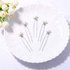 Barode Peals Wedding Hair Pins Rhinestones Bridal Hairpieces Gem Pearl U Pins Bride Hair Accessories for Women and Girls （5 Pcs）