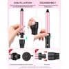 Hair Curling Wand Iron 1-Inch: LANDOT Clip Free Hair Curler - Professional Detachable Curling Wand for Natural Curls - Includes Heat Resistant Silicone Mat & Glove