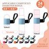 Shinylin 24 Pieces Mini Lip Balm Holder Keychain Elastic Lip Balm Holders Keychain Car Lipstick Holder Sleeves Clip on Lip Gloss Holders for Keys Purse