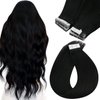 Sunny Hair Tape in Extensions Human Hair Black Tape in Human Hair Extensions Short Tape in Hair Extensions Real Human Hair Black Color #1 12inch Tape Hair Extensions Black 20pcs