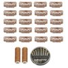 30pcs Hair Extension Clips U-Shape Stainless Steel Snap Clips for Wigs and Hair Extensions and Hairpieces, 30 Assorted Sewing Needles and 2 Rolls Thread (Light Brown)