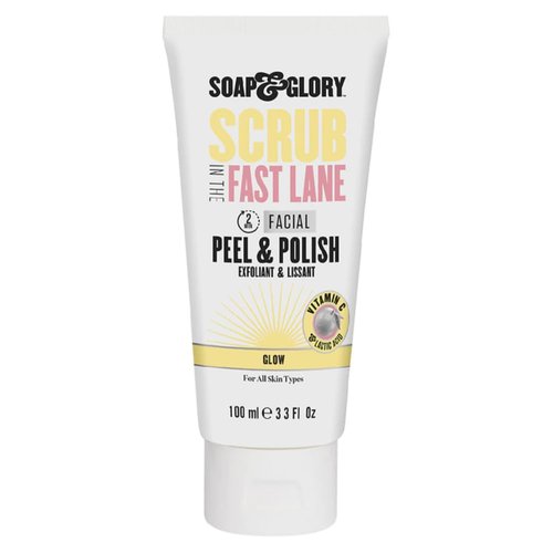 Soap &amp; Glory Peel &amp; Polish Two Minute Facial - Exfoliating Face Scrub with Vitamin C - Citrus Sce...