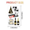65 Pieces New Years Eve Party Supplies, 12 Sheets Temporary Tattoos Stickers, Happy New Year Decorations, NYE 2025 Decor