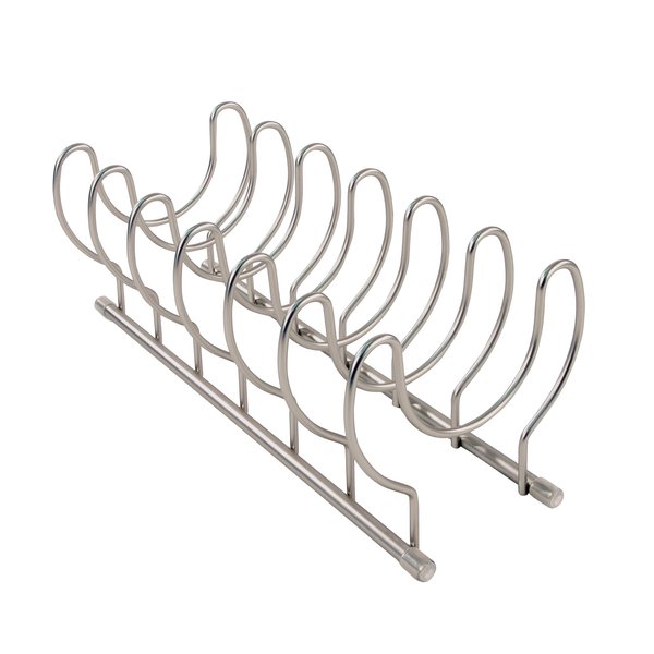 Spectrum Diversified Euro Kitchen Lid Organizer for Plates, Cutting Boards Bakeware, Cooling Racks, Pots & Pans, Serving Trays, and Reusable Containers, Satin Nickel