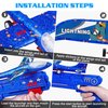 LJZJ 3 Pack Airplane Launcher Toys, 2 Flight Modes LED Foam Glider Catapult Plane, Outdoor Flying Toy for Kids, Birthday Gifts for Boy Girl 6+ Year Old, B-Day Party Supplies