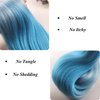 Leticia Ice Blue Braiding Hair Pre stretched,Pre stretched Kanekalon Synthetic Braiding Hair Extensions for Braids 26 inch