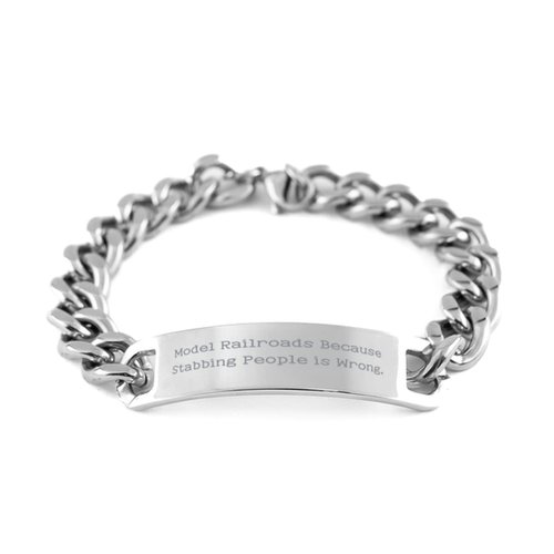 Funny Model Railroads Gifts, Model Railroads Because Stabbing, Inappropriate Cuban Chain Bracelet for Friends from Friends, Model Trains, Train Sets, Toy Trains, Electric Trains, Miniature Trains, HO