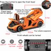 Therina Toy Cars Model Koenigsegg Jesko 1/24 Orange Alloy Collectibles Die-cast Vehicles with Sound and Light
