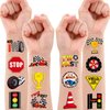 100 PCS Two Fast Race Car Temporary Tattoos Stickers Theme 2nd Birthday Party Decorations Favors Supplies Decor 2 Fast Racing Checkered Tattoo Sticker Gifts For Boys Girls School Prizes Carnival