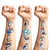 96PCS Funny Husky Siberian Temporary Tattoos Stickers Theme Birthday Party Decorations Favors Supplies Decor Cute Pets Puppy Dogs Animals Tattoo Gifts For Kids Boys Girls Adults School Prizes Carnival