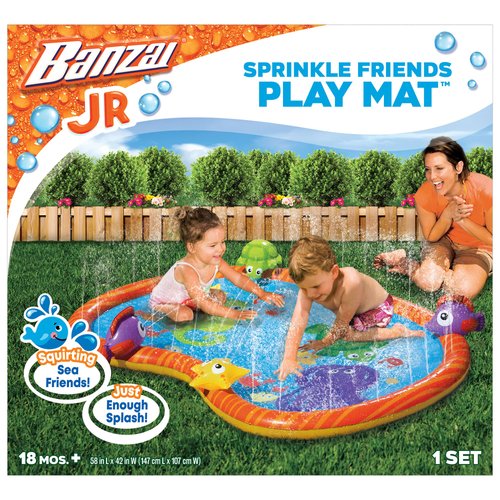 BANZAI 58 Inch Sprinkle Friends Play Mat, Watermat