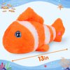 Glow Guards 12" Glowing Goldfish Plush Light Up Stuffed Animals Soft Plush Pillow Birthday Gifts for Toddler Kids Girls Boys Friends
