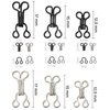 50 Set Sewing Hooks and Eyes Closure for Bra and Clothing, 3 Sizes (Silver and Black)