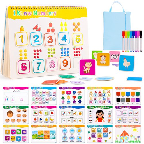 Foayex Books for Kids | Montessori Preschool Learning Activities - Educational Toys for 3 4 5 Year Old Girls and Boys Birthday Gifts, Toddlers Stickers Coloring Books Stocking Stuffers for Kids