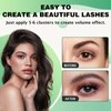 Lash Clusters 96pcs Individual Lashes D Curl 16mm Cluster Lashes KEYYOU Volume Wispy Lash Extension Soft&Comfortable Easy DIY at Home(Y11 D-16mm)
