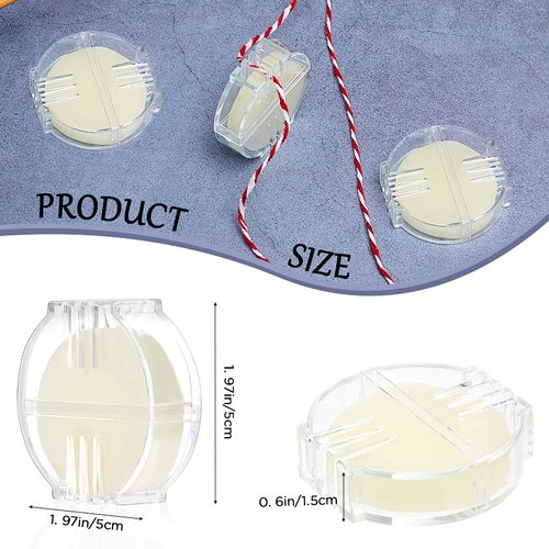 Maitys 2 Pieces Thread Wax Thread Conditioner Beeswax for Sewing Thread Beeswax Thread Conditioner for Quilting Sewing Strengthening Line Embroidery Wax for Thread (Colorless)