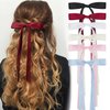 6 Pack Bows Hair Clips Cute Long Hair Rbbon Metal Clip Hair Bows for Women Girls Hair Styling Accessories(6 colors)
