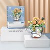 MEIEST Mini Building Blocks Watering Pot Bonsai Plant Model Set,Creative DIY Simulation Particle Flower Succulent Botanical Collection Construction Building Bricks Toy,Home Decor