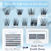 Lash Clusters 84 Pcs Cluster Lashes Eyelash Clusters DIY Cluster Eyelash Extensions Individual Lashes Thin Band & Soft(Haze,D-8-16mix)