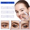 24Pairs Eyebrow Stencil Stickers Disposable, Adhesive Eyebrow Stencils Brow Stickers for Airbrush, 3Shapes Eyebrow Tape Strips, Eye Brow Mapping Shaping Guides Brow Template for Tinting Makeup