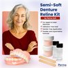 Perma Soft Denture Reliner Kit - Relines 2 Denture Plates - Semi Soft DIY Denture Liner for Upper and Lower