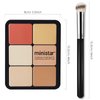 LSxia 12 Colors Cream [Blush+Contour+Concealer+Highlighter] Makeup Palette for Cheeks - Multi-functional Makeup Palette with Brush, Natural Matte Long Wearing, Waterproof Face Makeup Palette (#05)