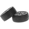 4Pcs Tires,Simulation Rubber Wheel Tire Wheel Toy Model DIY RC Spare Parts Easy Installation Small in Size,Wheel Sets,Remote and App Controlled Vehicles and Parts,Wheels and Tires（Black 48mm）