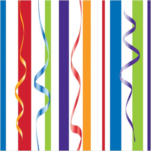 Creative Converting Celebrations 16 Count Feliz Cumpleanos Beverage Napkins, Multicolor