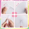JOHOUSE 12PCS Paper Fans, Bulk Folding Handheld Fans Round Shaped Party Decorative Fans with Handle Hand Fans for Wedding Birthday Party Favors DIY Supplies