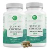 The Supermom Company Quinine Cinchona Bark Extract Herbal Supplement for Boosting Immune System, Leg Cramping Relief, Muscle Cramps and Overall Digestive Health - 1000 mg Per Capsule (2 Bottles)
