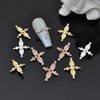 Kurilai 3D Cross Nail Charms for Acrylic Nails, 30pcs Cross Nail Decorations for Nail Art, Punk Nail Design Metal Nail Supplies, Alloy Cross Nail Studs for Women Girl DIY Jewelry Cellphone Crafts