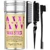 Slick Back Hair Brush, Hair Wax Stick 4Packs - Taming Flyaways & Edge Control - Hair Styling Products Accessories Stuff for Teenl Girl, Women & Kids