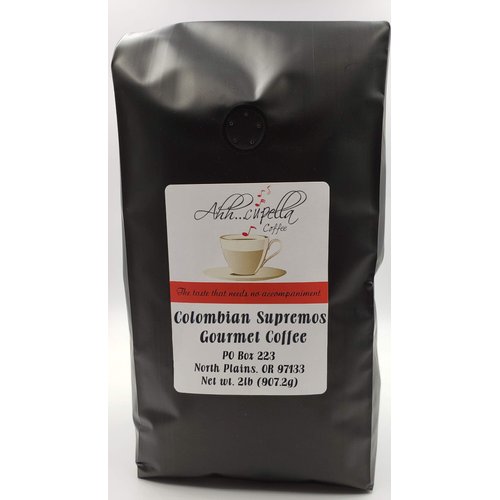 Ahh..Cupella Premium Gourmet Colombian Supremos whole bean coffee, 32oz bag