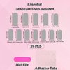 AkiliBIELY Square Press on Nails Medium Long French Tip White Pink Bare Fake Nails Ballerina Glue on Nails Acrylic Gel Stick on Nails For Women False Nails Glitter Rhinestone Wedding Birthday