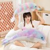 LVPU Dolphin Stuffed Animals Plush Pillow Super Soft Sea Animal Plush Toys Dolls, Stuffed Animal, Plush Toy, Gifts for Kids, Sea Critters（Purple Orchid-19.2 Inches