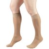 Truform Sheer Compression Stockings, 8-15 mmHg, Women's Knee High Length, 20 Denier, Beige, Medium