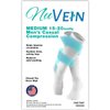 NuVein Compression Socks, 15-20 mmHg Support for Men, Padded Cushion Foot, Knee High, Closed Toe, Black, Small