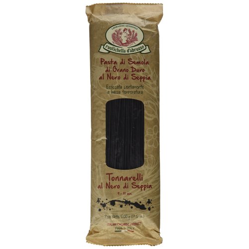 Rustichella D'abruzzo Durum Wheat Squid Ink Tonnarelli Pasta - 17.6 Oz (2 Pack)