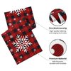 Christmas Table Runner Red Black Buffalo Check Plaid Snowflake Table Runner Seasonal Winter Christmas Xmas Holiday Kitchen Dining Living Room Table Runner 13 x 72 Inch