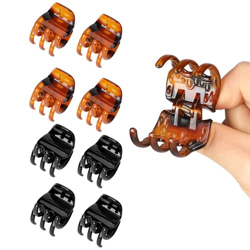 8 Pieces hair claw clips, 1.3 inch,strong hold jaw clip,jaw clips for thick or medium hair,hair jaw clips nonslip clips,hair styling accessories are lightweight