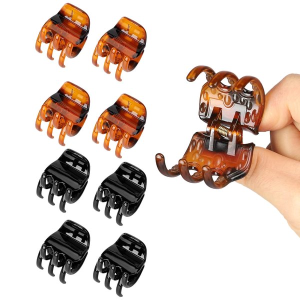 8 Pieces hair claw clips, 1.3 inch,strong hold jaw clip,jaw clips for thick or medium hair,hair jaw clips nonslip clips,hair styling accessories are lightweight