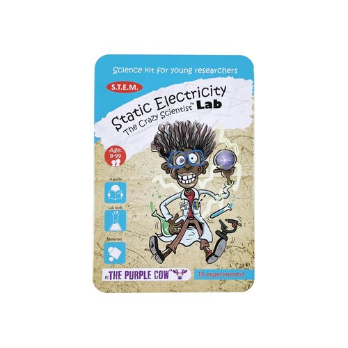 The Purple Cow Crazy Scientist Static Electricity - Science Kits for Young Researchers. for Learning & Education - STEM Educational Games for Kids, Boys & Girls, with Instructions