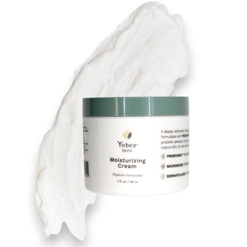 Yobee Body & Face Moisturizing Cream for Dry, Sensitive Skin | Probiotic extracts, Honey, Turmeric, Vitamin B12, Ceramides, Shea Butter | Fragrance Free | For Kids & Adults (1)