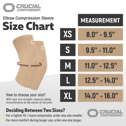 Elbow Brace Compression Sleeve (1 Pair) - Instant Support Elbow Sleeves for Tendonitis, Arthritis, Bursitis, Tennis Elbow, Golfers Elbow, Treatment, Workouts, Weightlifting, Pain Relief, Recovery