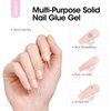 Gellen Gel x Nail Kit Nail Extension Set with 240Pcs Short Almond Soft Gel Nail Tips 15g Solid Nail Glue Gel for Fake Nail Tips LED Nail Lamp Acrylic Nail Tips Kit for DIY Manicure Set