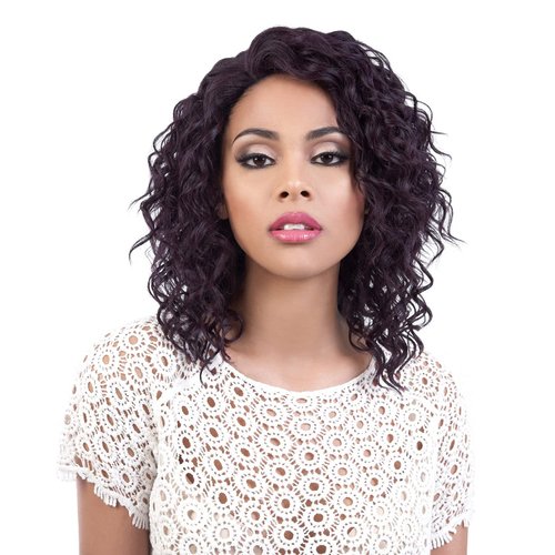 Motown Tress (Alicia - Heat Resistant Fiber Full Wig in DARK BROWN