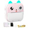 Kids Camera Instant Print, Christmas Birthday Gifts for Kids Age 3-12, Selfie Digital Camera with 1080P Videos,Toddler Portable Travel Camera Toy (Pink)