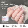 GAOY Glassy Cat Eye Gel Nail Polish, 16ml Glitter Holographic Gel Polish with Magnet, Reflective Translucent UV Gel, 2341 Silvery Moonlight